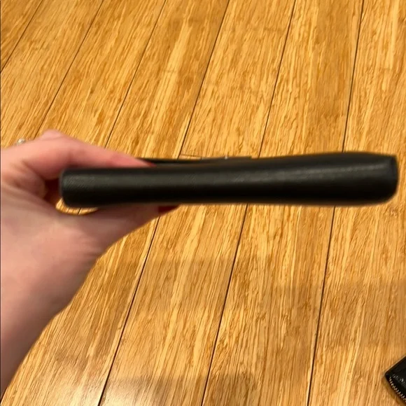 Prada Saffiano Triangle Flap Wallet Black - Picture 8 of 10